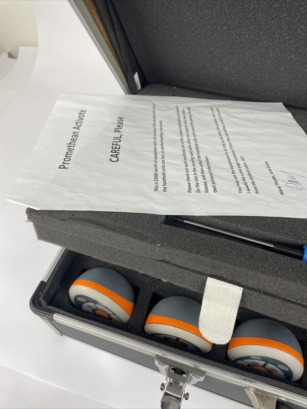 LOT OF 63 Promethean PRM-AV3-01 Activote Single Voting Pod w Protective Case VGC