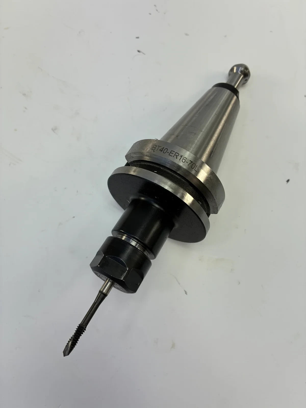 BT40 ER16-70L CNC Collet Chuck Tool Holder with Pull Stud and Tap