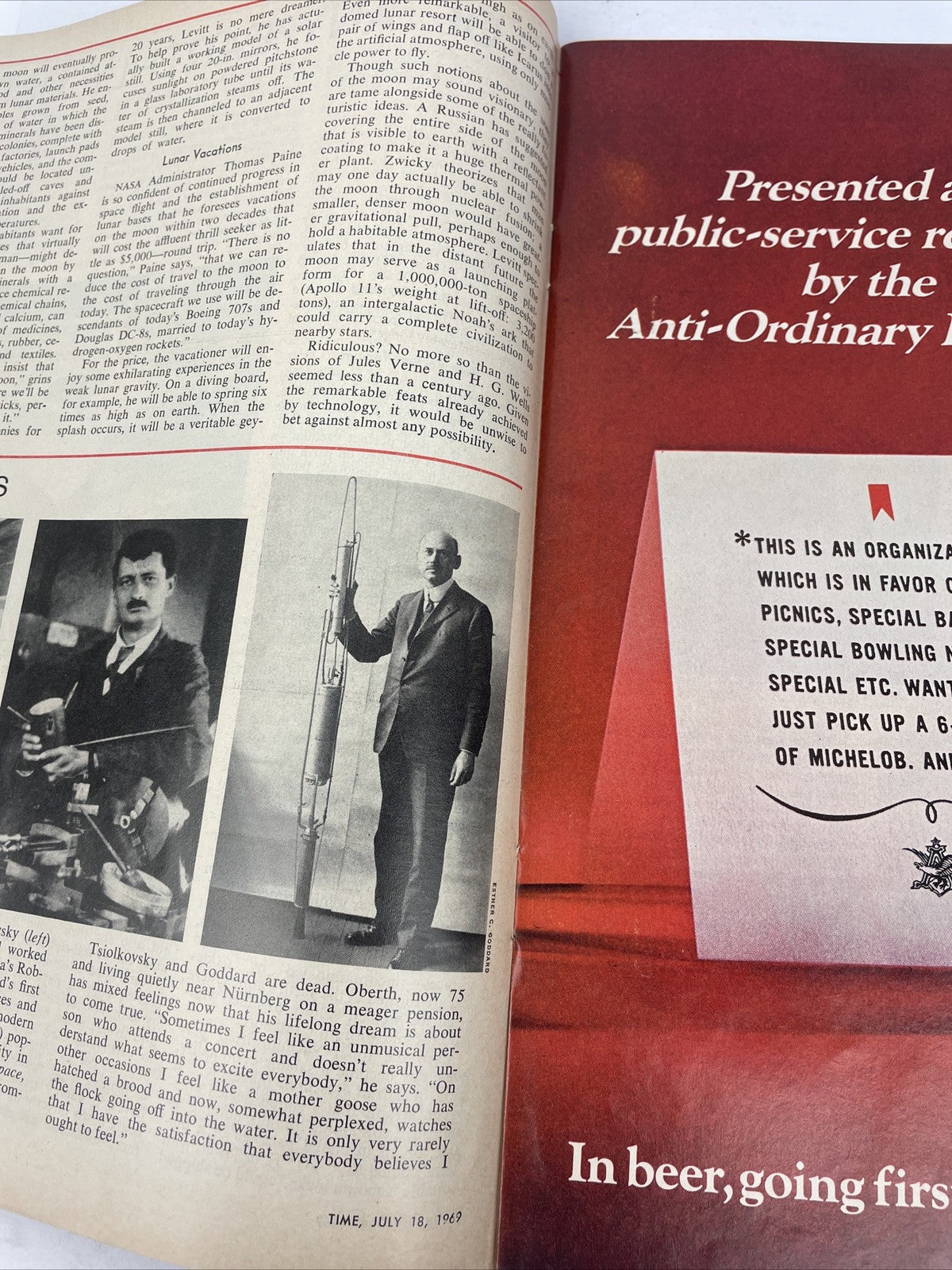 Time Magazine July 18 1969 To The Moon Special Supplement A New World Apollo 11