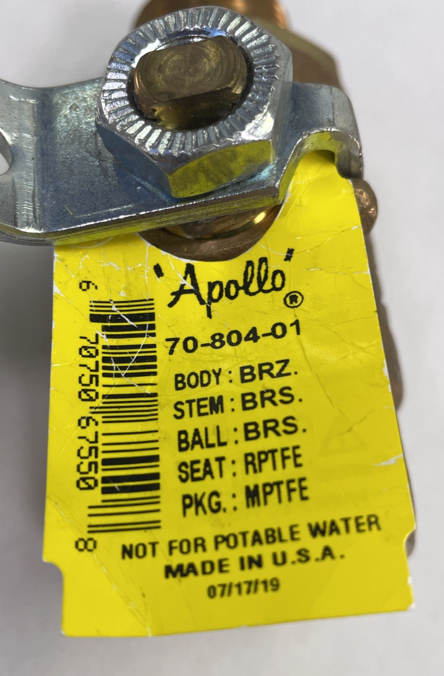 Apollo Conbraco Inline 1-Way Flow Bronze Ball Valve 3/4" MNPT x FNPT