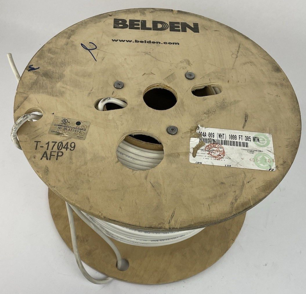 Belden T-1748 AFP Shielded Low Voltage Computer Cable - 500+ Ft Spool - New