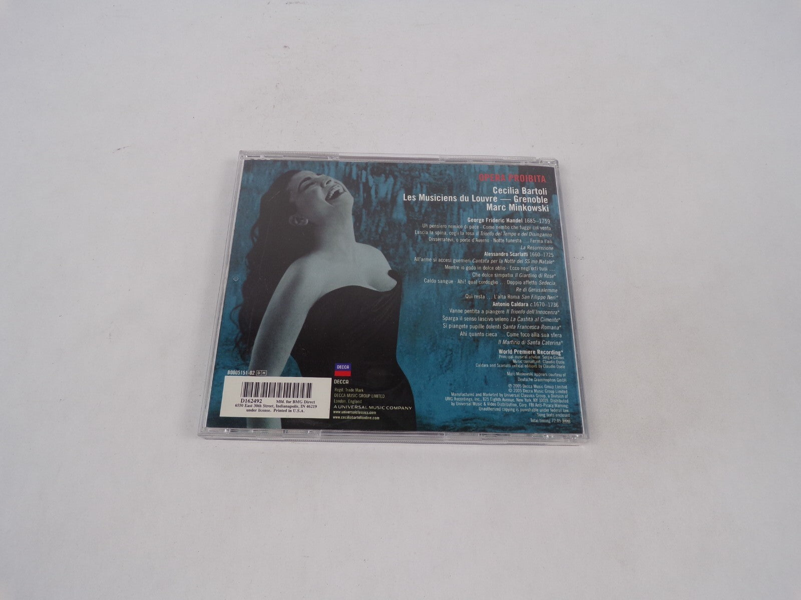 Cecilia Bartoli Opera Proibita Les Musiciens Du Louvre Marc Minkowski Un CD#70