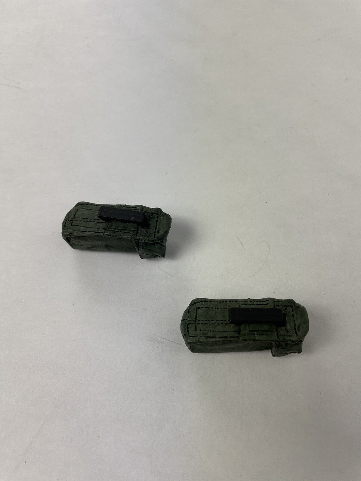 LOT OF 2 VTG 90s GI Joe GREEN ammo pouch For 1/6 Scale 12" Figures
