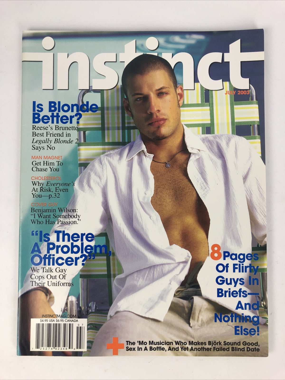 Instinct Magazine July 2003 Is There A Problem Officer? Benjamin Wilson  *VGC*