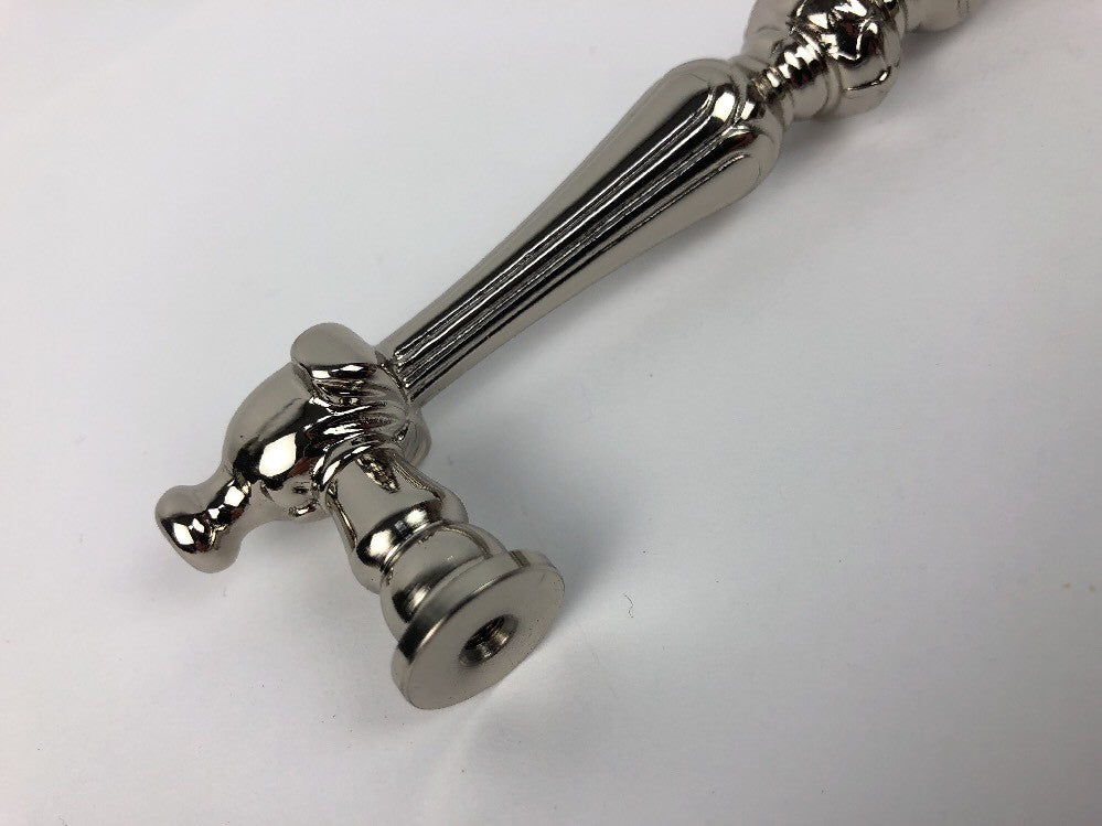 RIK 1985 Polished Nickel 5" cc Solid Brass Ornate beautiful Cabinet Handle RARE