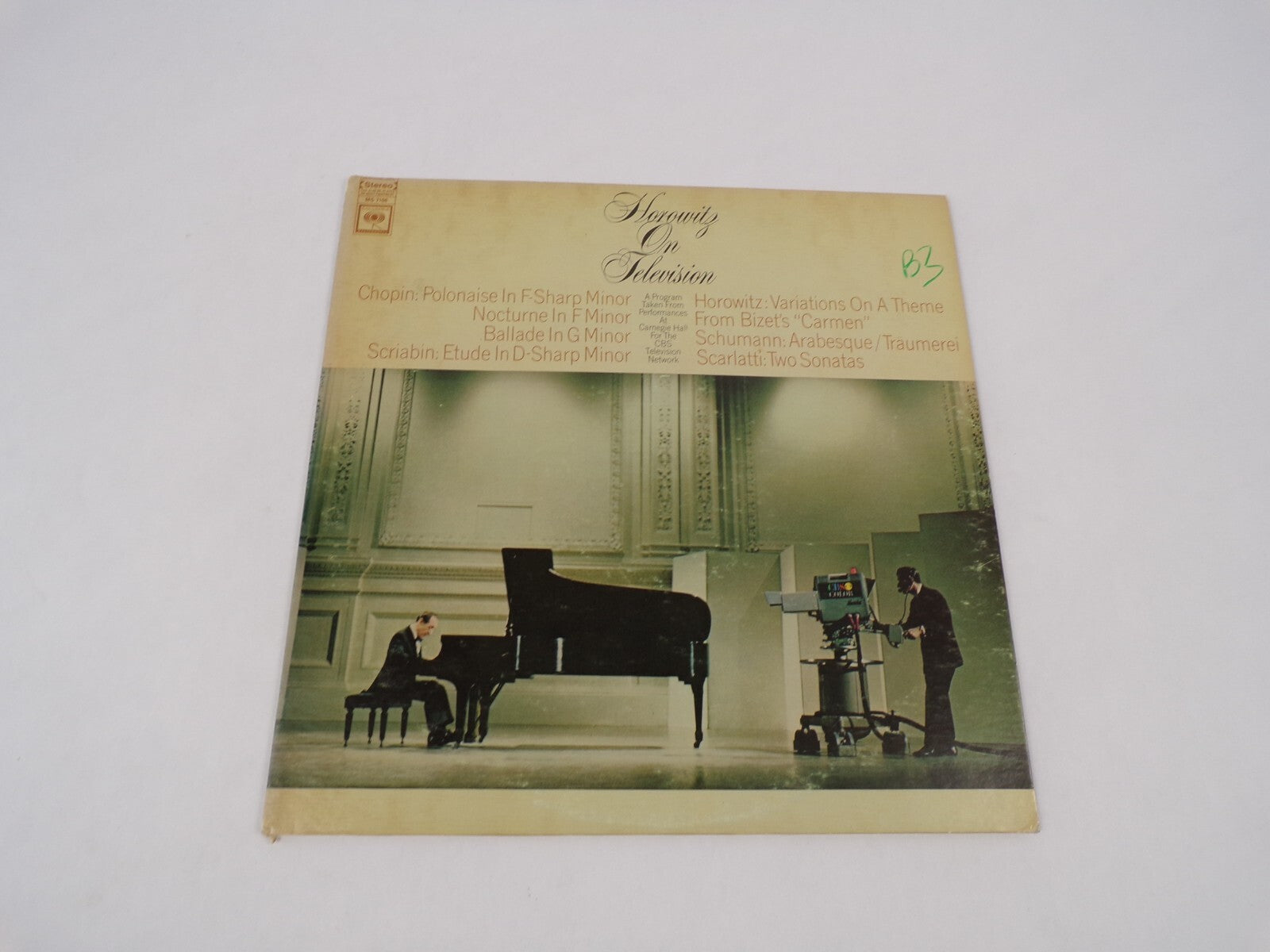 Horowitz On Television Two Sonatas Arabesque Traumerei Vinyl Record