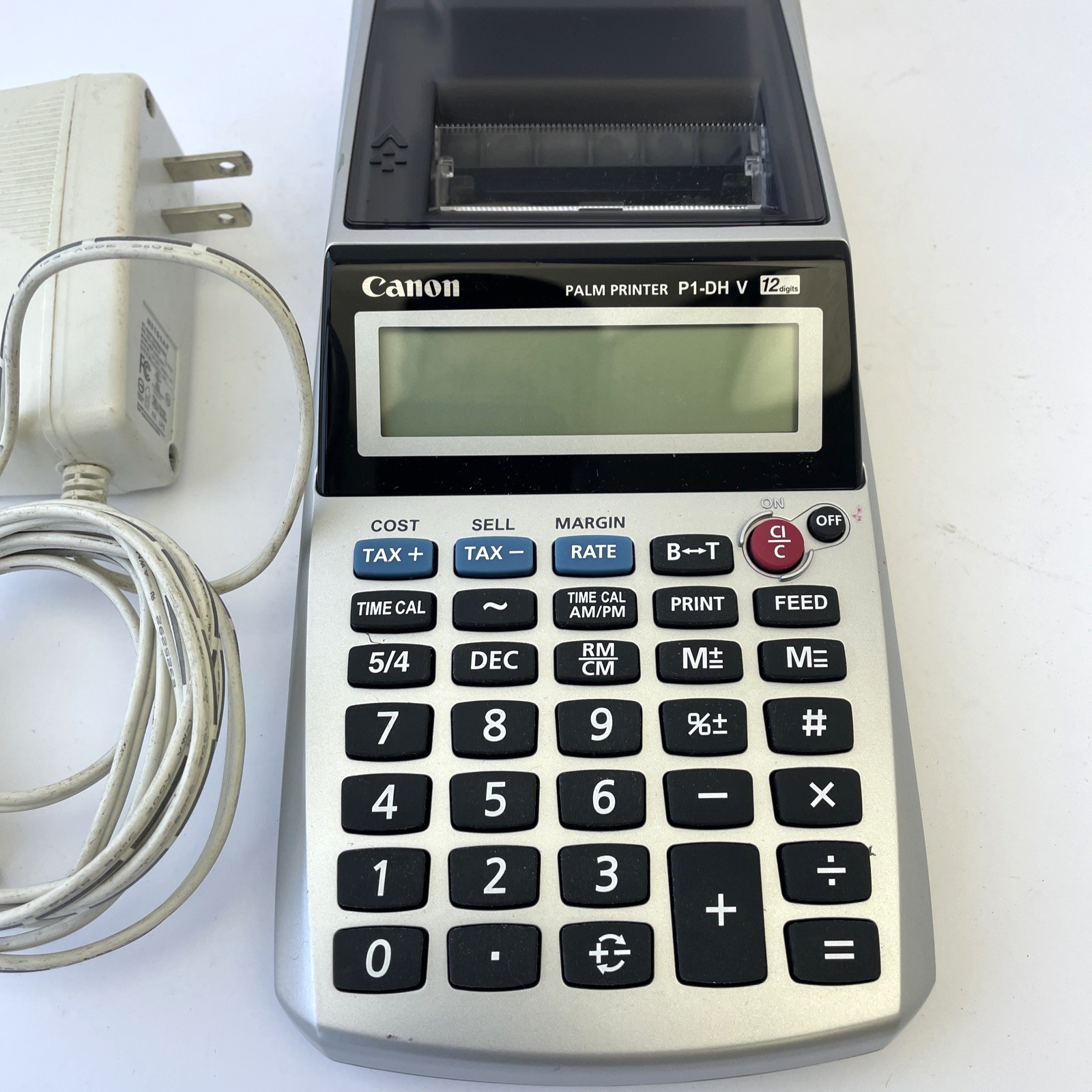 Canon Palm Printer Portable Calculator 12 Digit Business Taxes P1-DH V