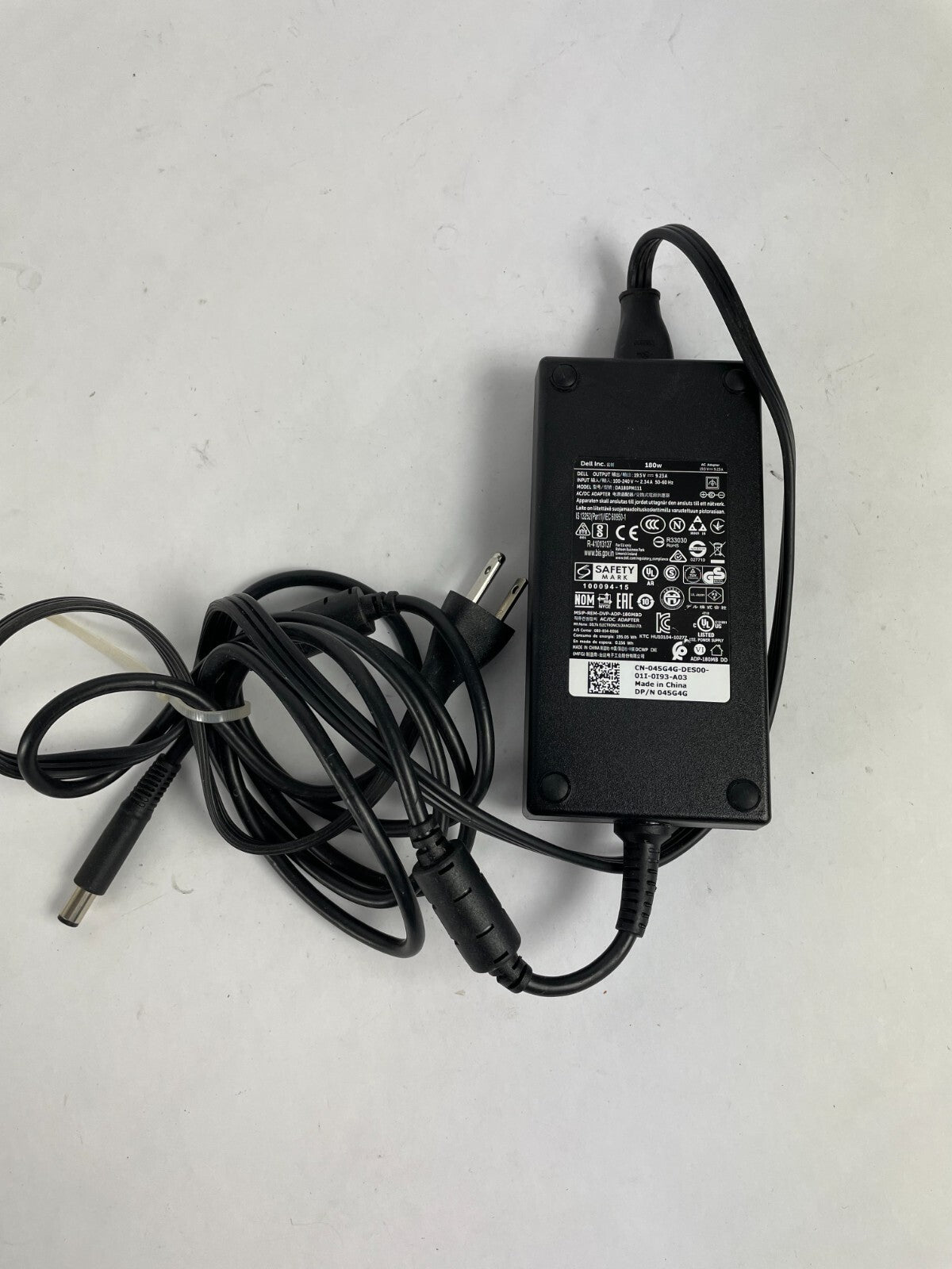 Genuine Dell DA180PM111 Ac Adapter Output 19.5 V 9.23 A Power Supply Adapter A59