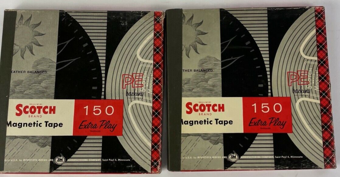 Lot of 2 x Scotch Brand Magnetic Tape 150 Extra Play Monkees Association LOOK