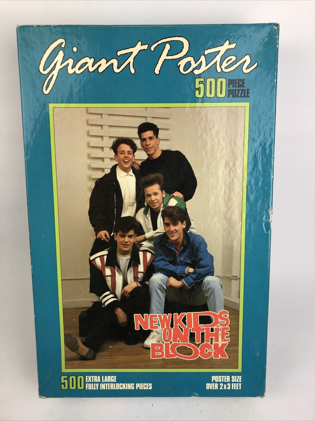1990  Milton Bradley New Kids On The Block Giant Poster 500 Piece Jigsaw Puzzle 