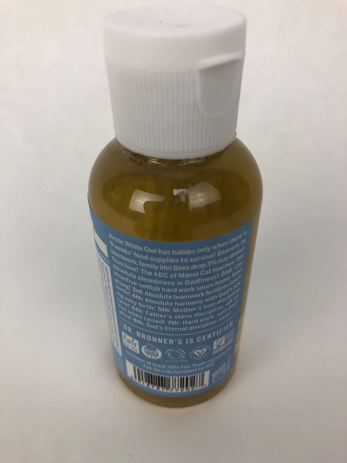 Dr Bronner's Pure Castile Soap 2oz Baby Mild Concentrated Organic Fair Trade