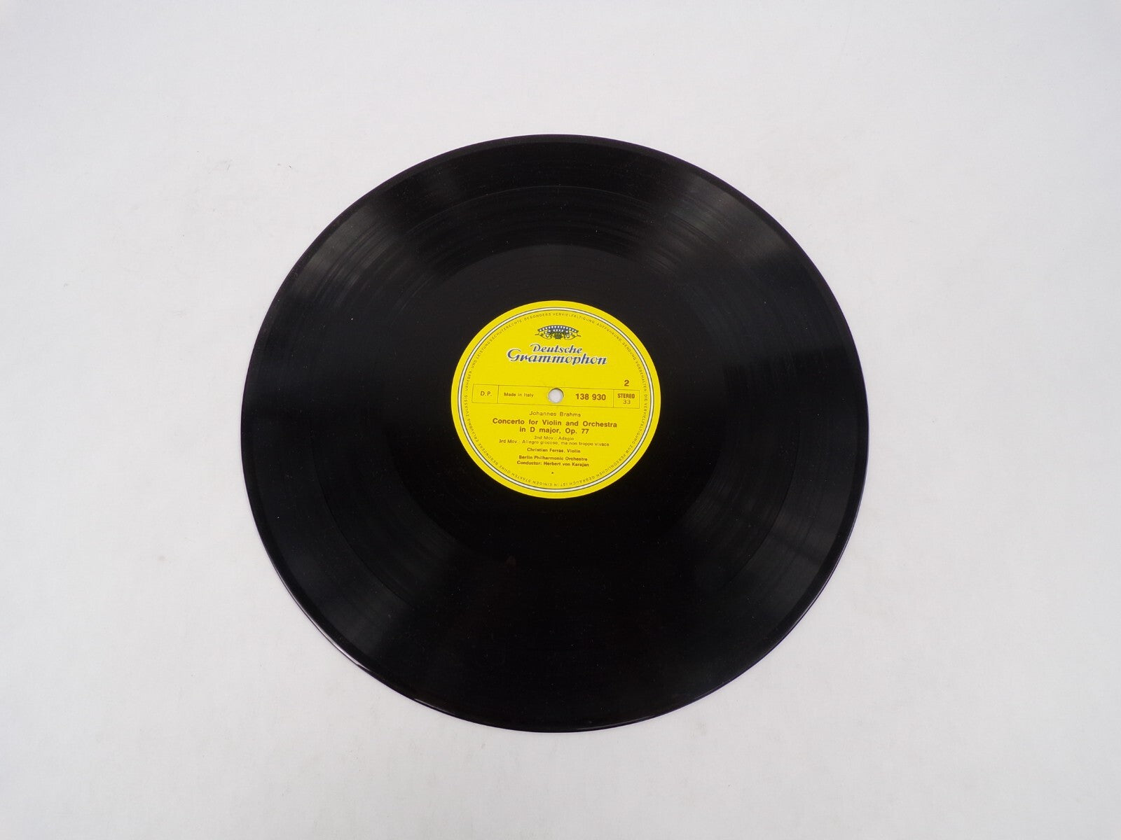 Brahms Violonkonzert In D-Dur Christian Ferras Herbert Von Karajan Vinyl Record
