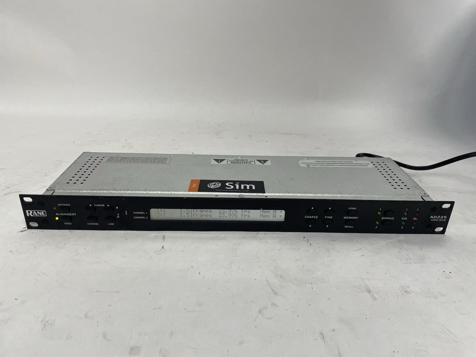 Rane PA System  2-Channel Audio Delay Unit  AD22S
