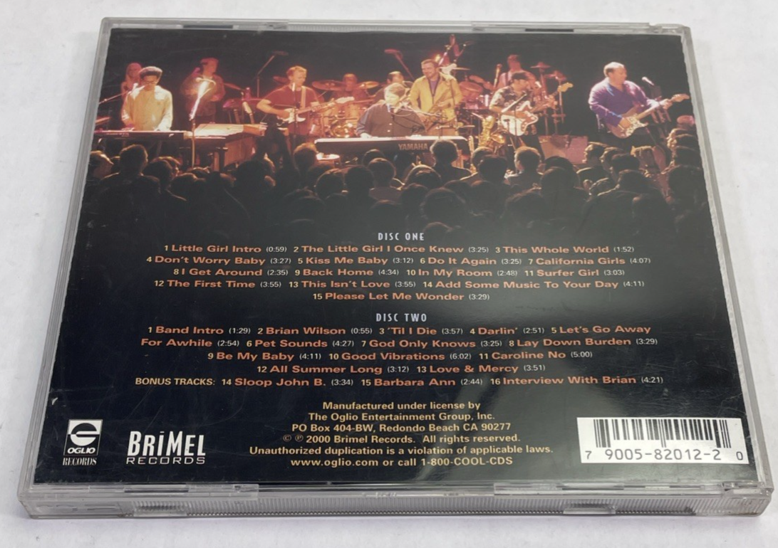 BRIAN WILSON - LIVE AT THE ROXY THEATRE - 2 CD Set 2000 BRIMEL RECORDS       *