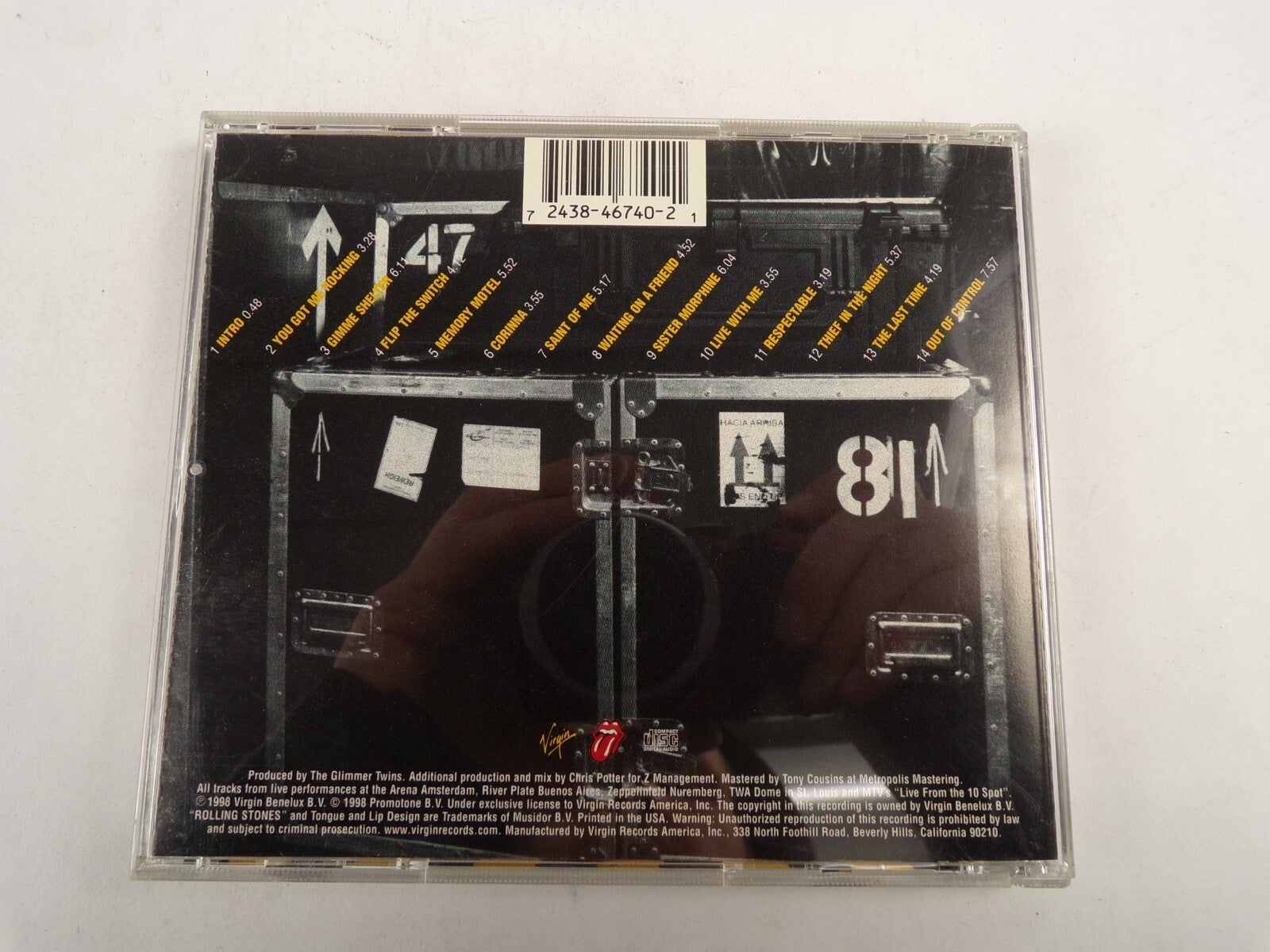 Virgin Records Rolling Stones No Security You Got Me Rocking CD#53
