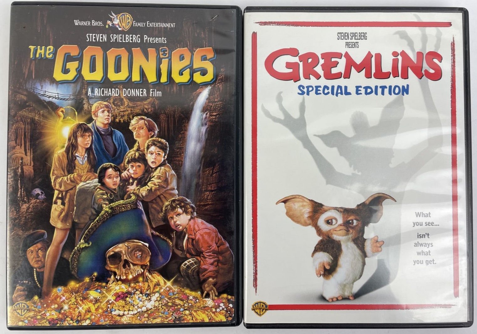 Lot of 2 x DVD Video The Goonies And  Gremlins Special Edition Stephen Spielberg