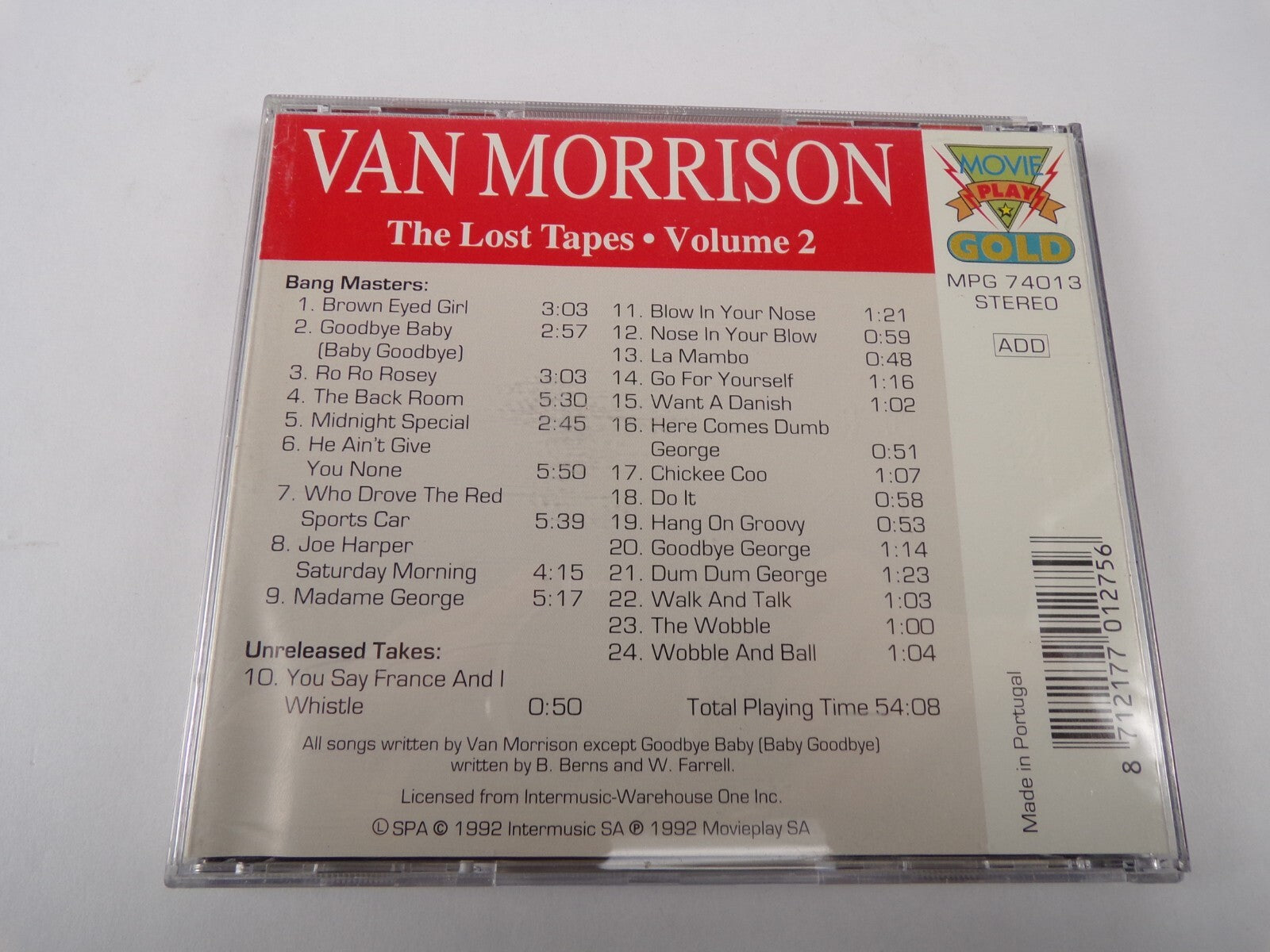 Van Morrison The Lost Tapes Volume 2 Brown Eyed Girl Ro Ro Rosey CD#53