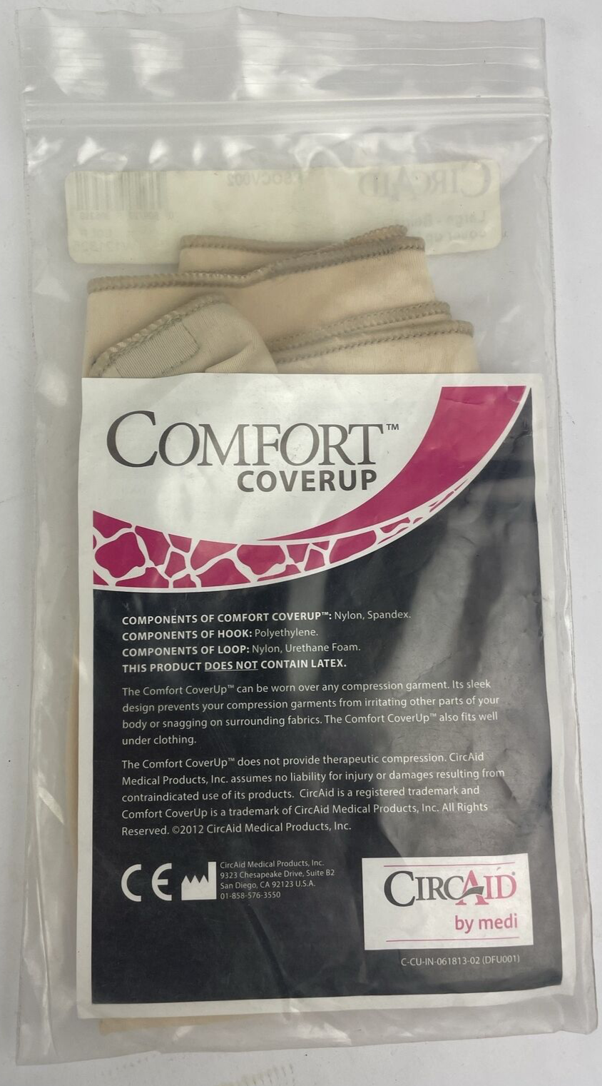 CIRCAID RSOCV002  Cover up Leg Sleeve. Lower Leg, Beige, Large LRG
