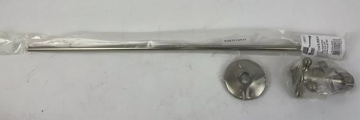 Mountain Plumbing MT4820 NL BRN brushed nickel toilet angle supply kit with cross handle