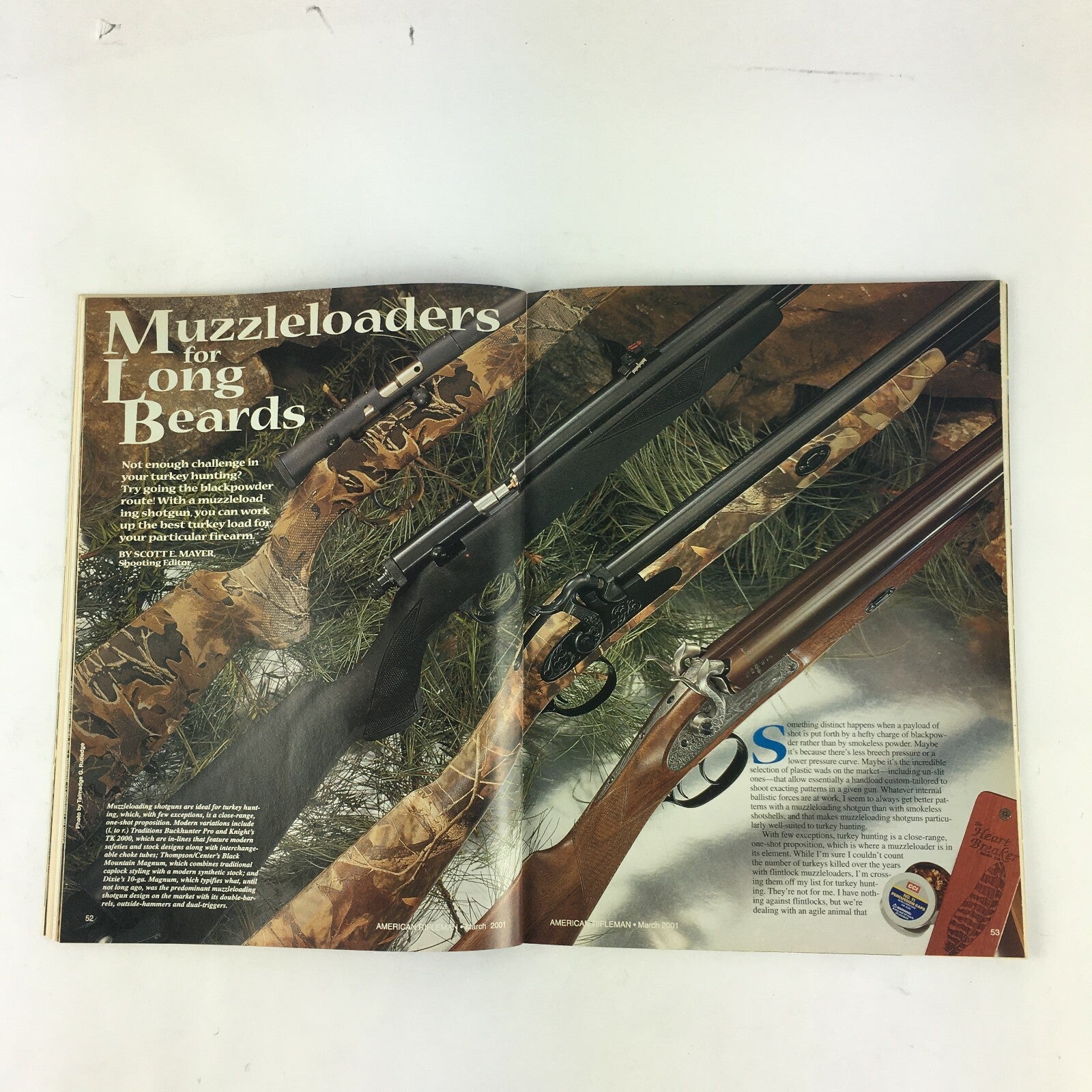 March 2001 American Rifleman Magazine Gearing Up For Spring Turkeys Optics Loads