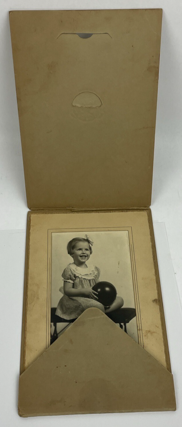 Mid Century Photograph By Austin Studios California Portrait Foldable Lil' Girl