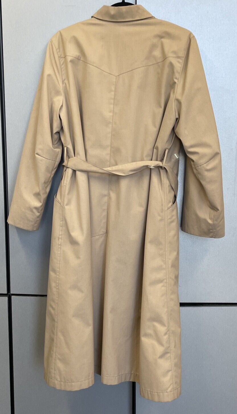 LONDON FOG MAINCOATS Women's Long Beige TRENCH COAT w Removable Liner* 12P VGC