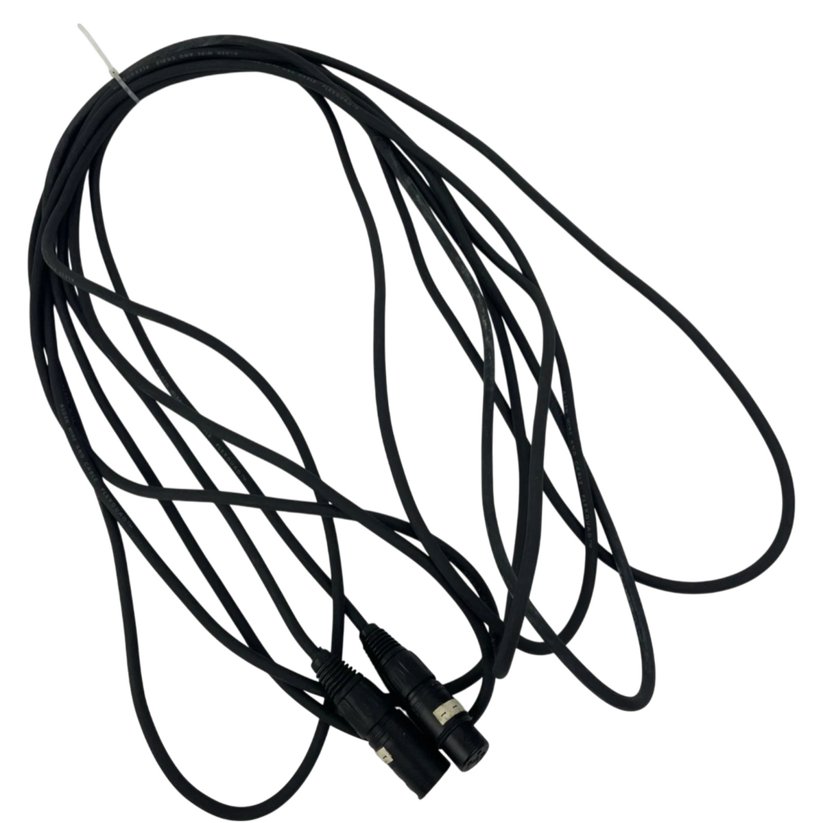24 FT Neutrik Male to Female XLR 3 Pole Balanced 3 Pin Black Alden Flexquad Wire