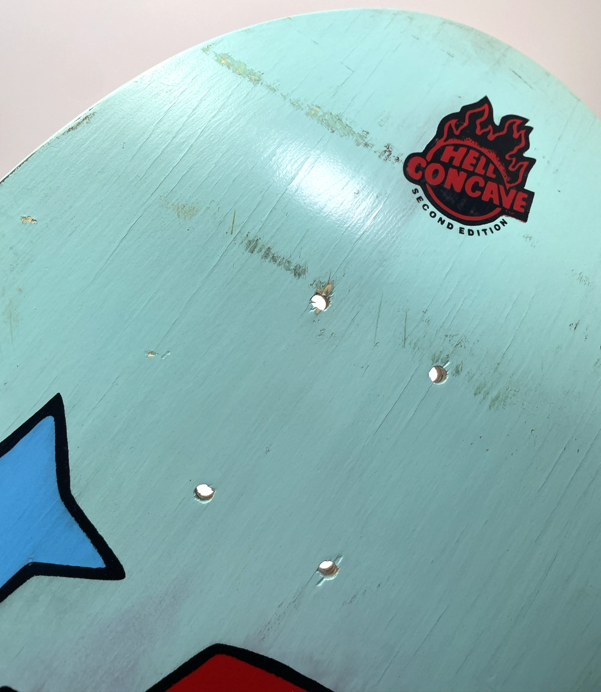 Tony Magnusson H Street Kid And Cross  Reissue 1980s Wood Hell Concave Blue Fade