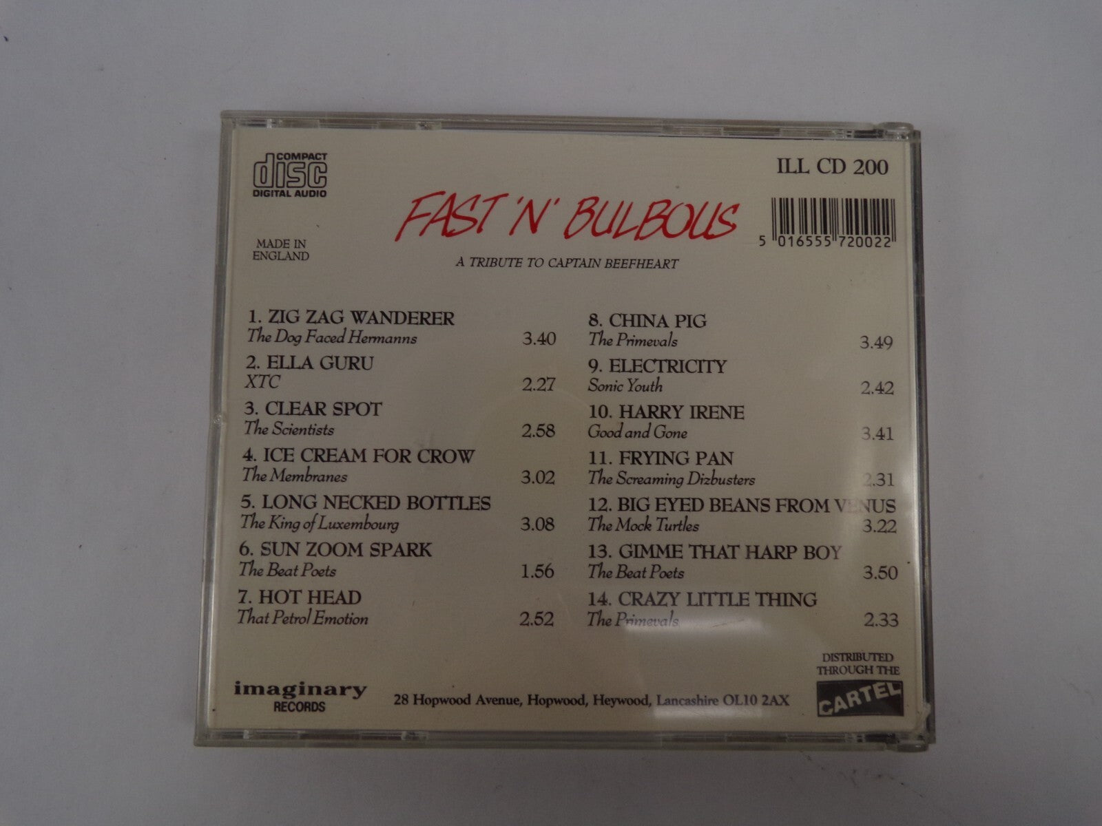 Fast N Bulbous XTC Sonic Youth That Petrol Emotion Primevals CD#37