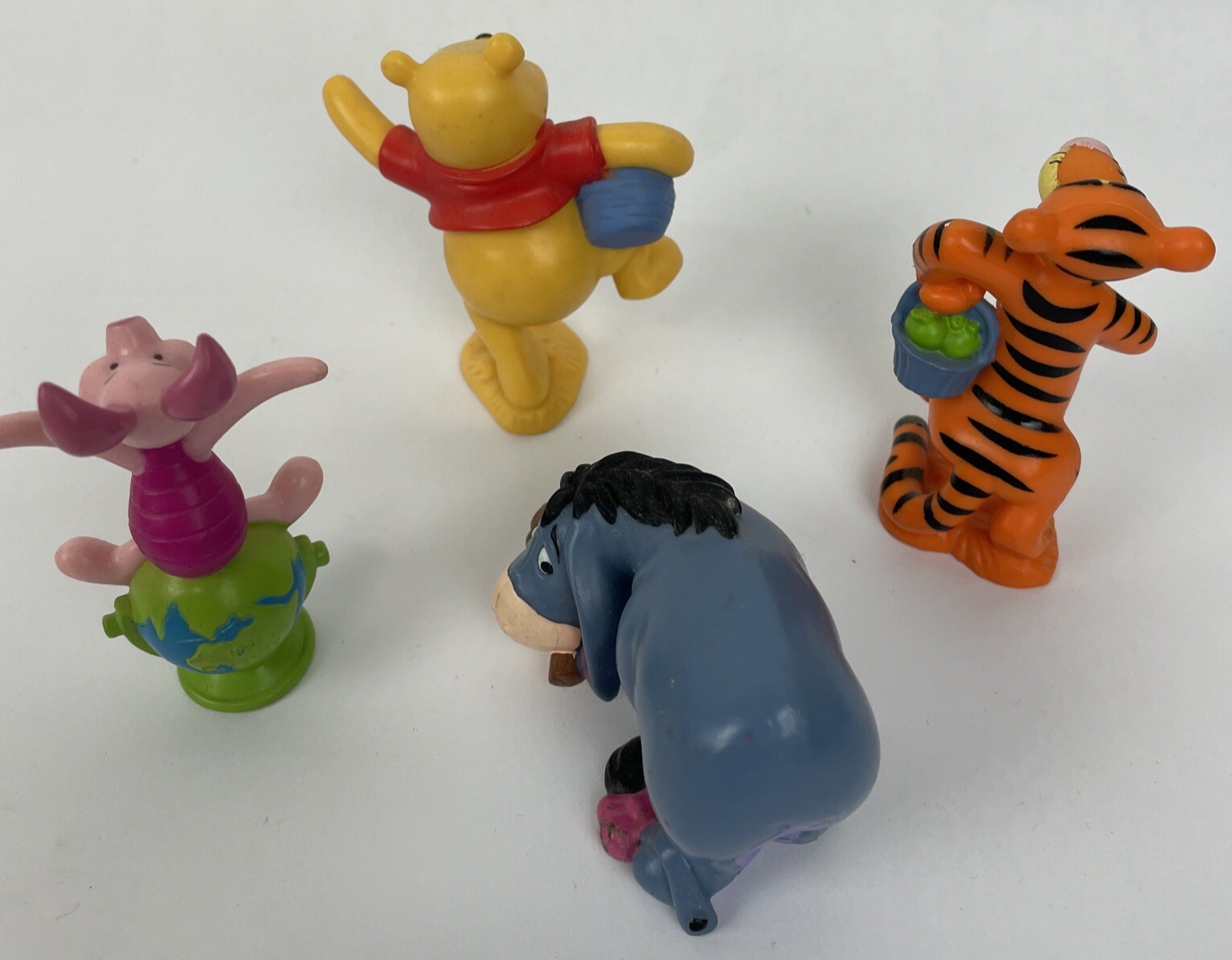 Disney Winnie The Pooh Mini Small Figures Piglet, Tigger, Eeyore Lot Of 4 Topper