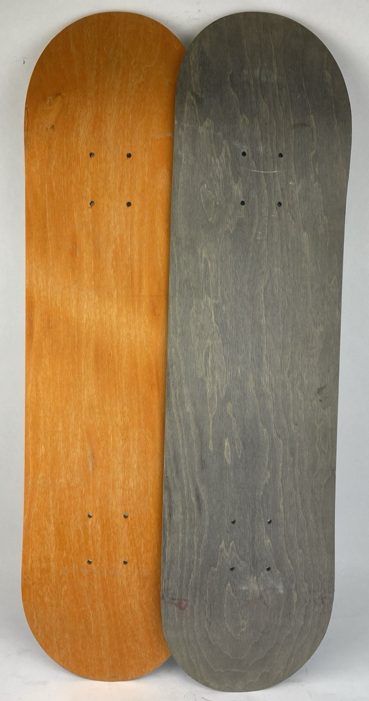 Lot of 2 x Raw Blank Skateboard Deck 3 Stained Plys 8.0" x 31.5" Square Edge