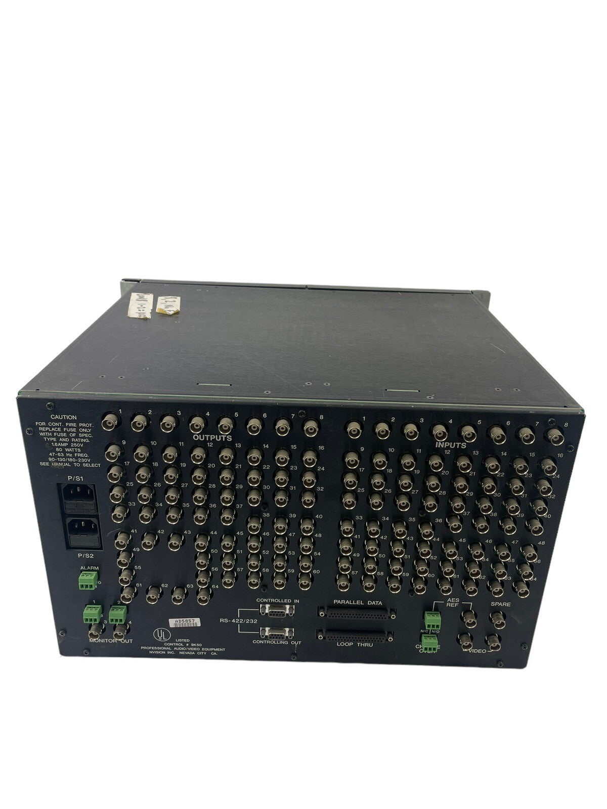 NVISION NV3064 SYSTEM VIDEO ROUTING SWITCHER FOR BROADCASTING EDITING