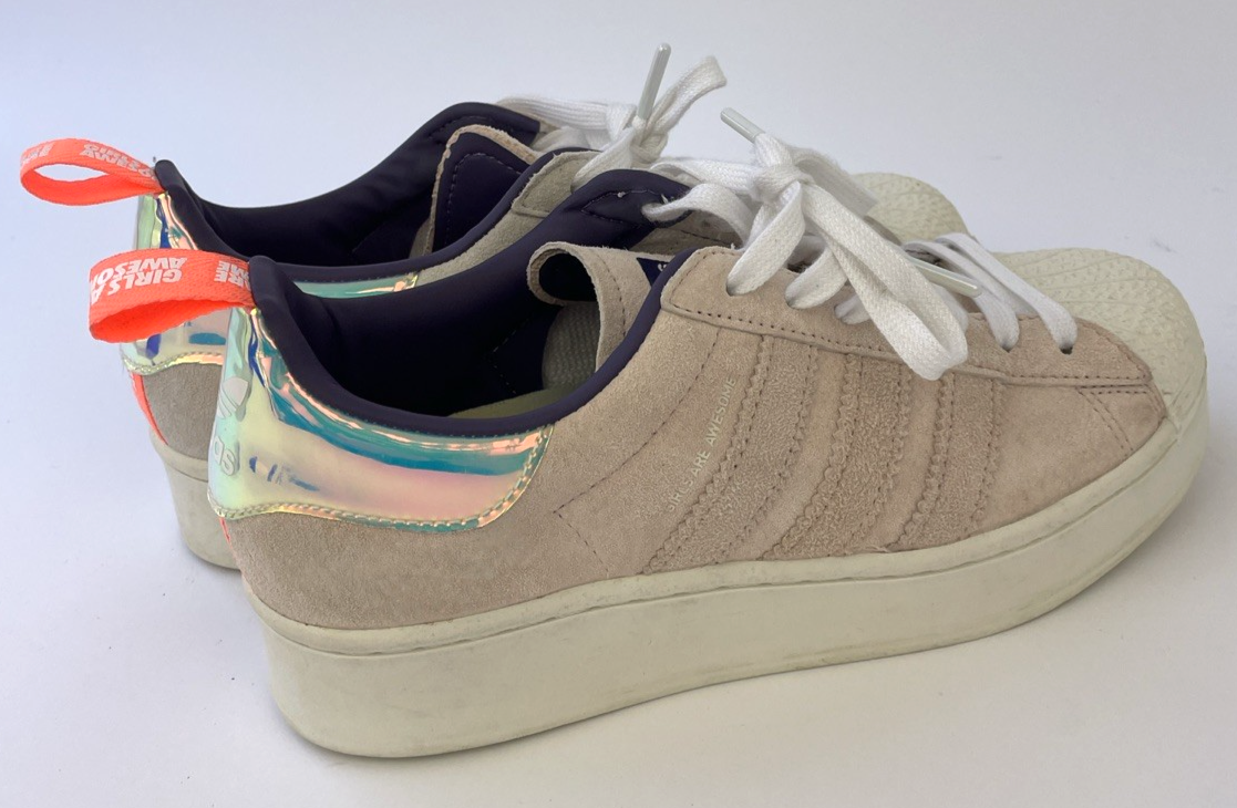 Adidas Girls Are Awesome Mens Size 7 Women's 9 Shell Toe Sneakers Shoes FW8084