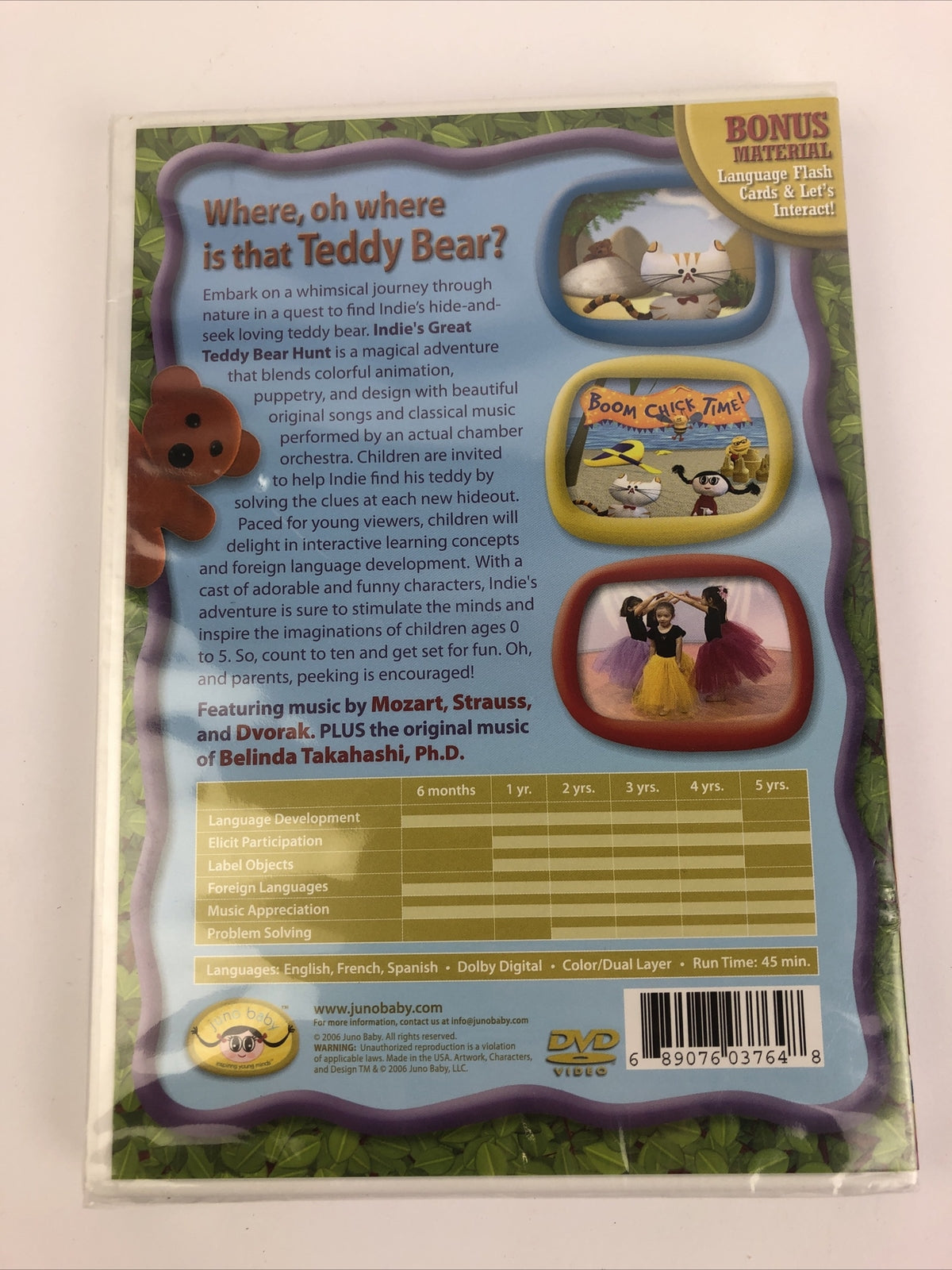 Juno Baby - Indie's Great Teddy Bear Hunt Educational DVD Problem Solving Music