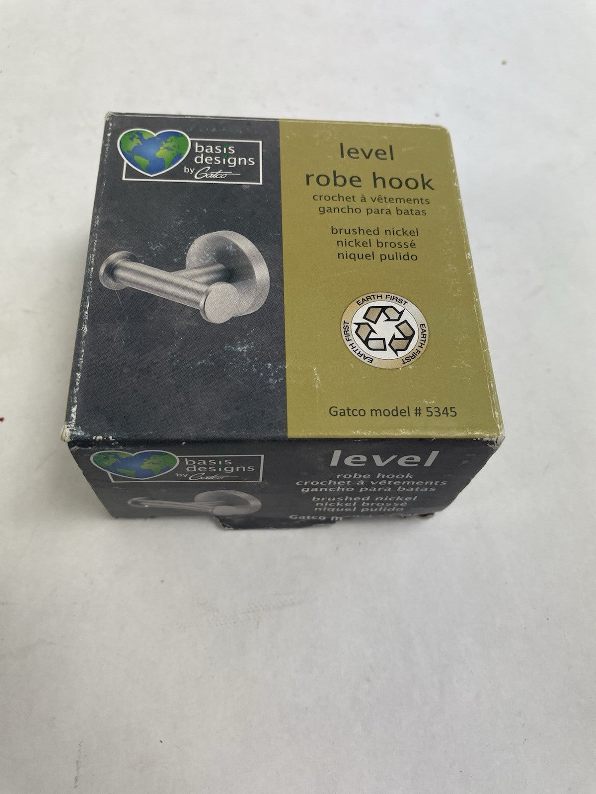 Level Robe Hook in Brushed Nickel