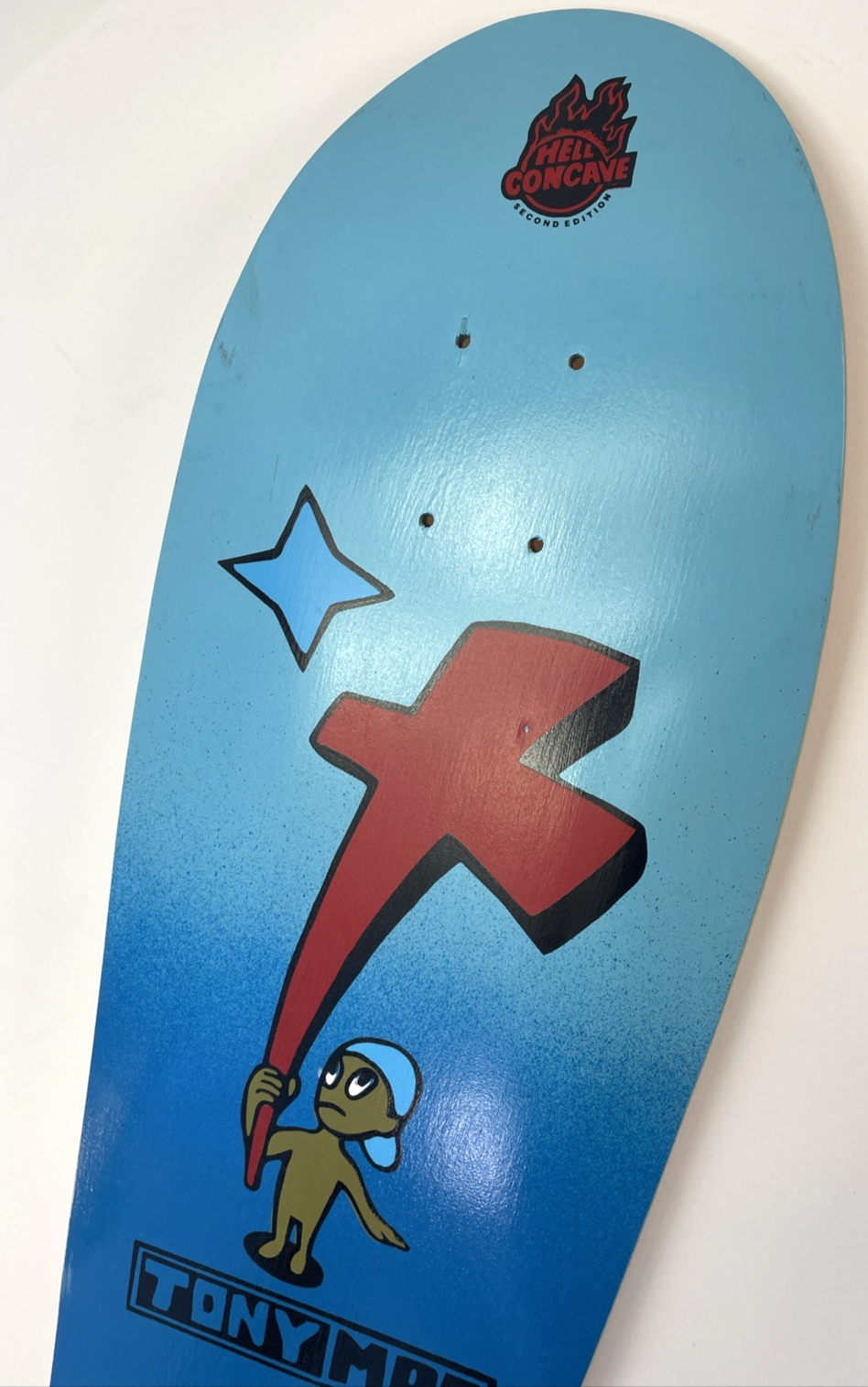 Tony Magnusson H Street Kid And Cross Reissue 1980s Wood Hell Concave Blue Fade