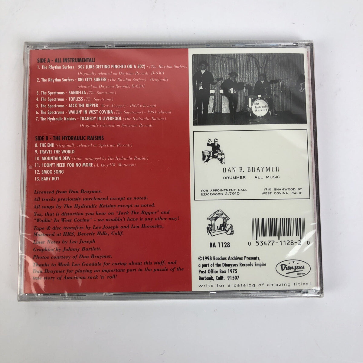 NEW The Hydraulic Raisins The Rhythm Surfers The Spectrums Big City Surfer CD#34