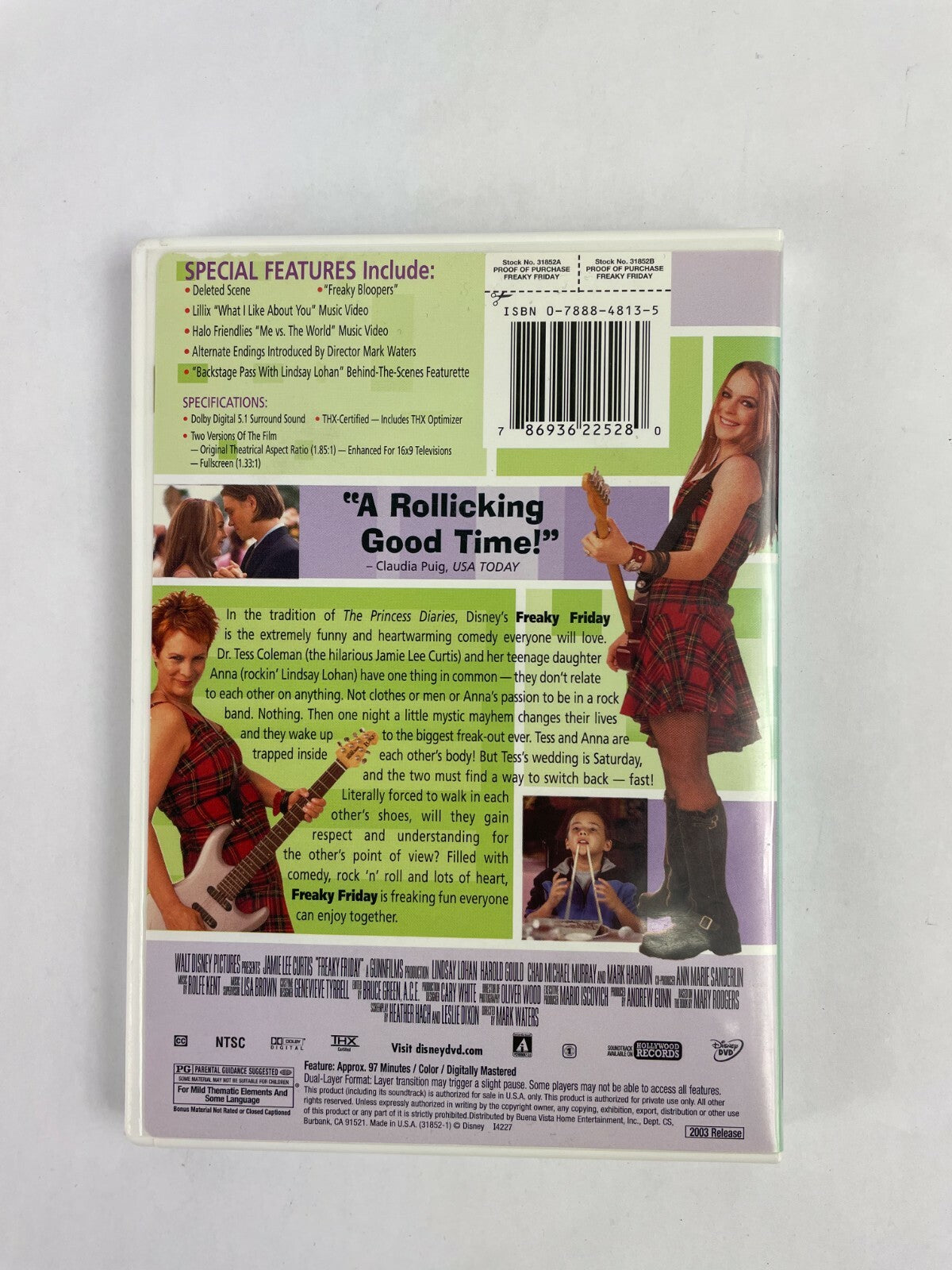 Freaky Friday Jamie Lee Curtis Lindsay Lohan DVD Movies