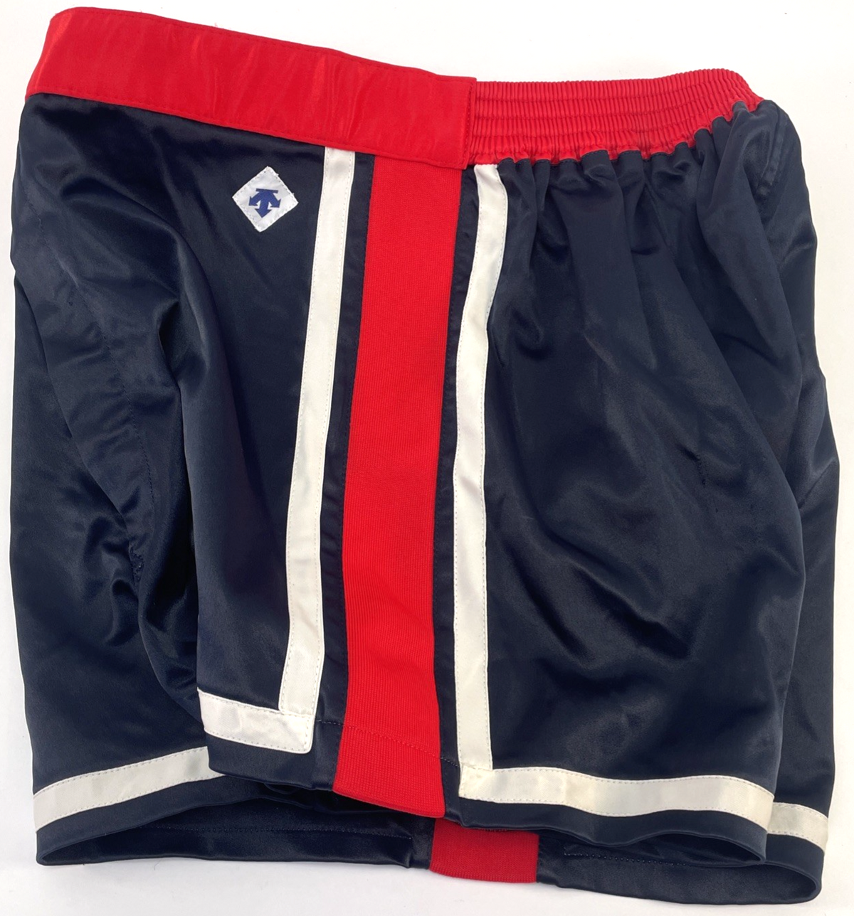 Vintage Descente Nylon Running Shorts Blue Made in Japan Sprinter Track Dolphin