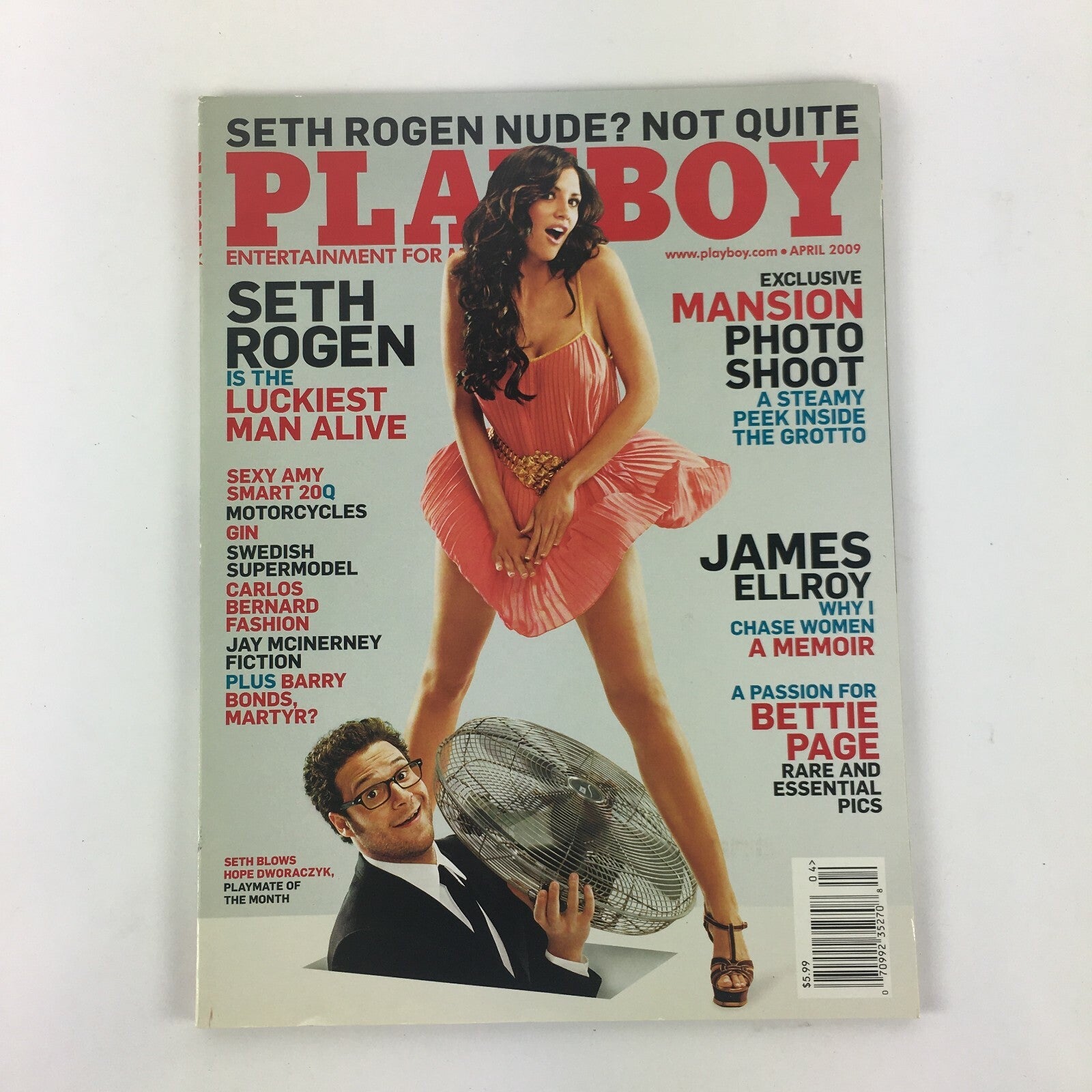 April 2009 Playboy Magazine Seth Rogen is the Luckiest Man Alive James Ellroy