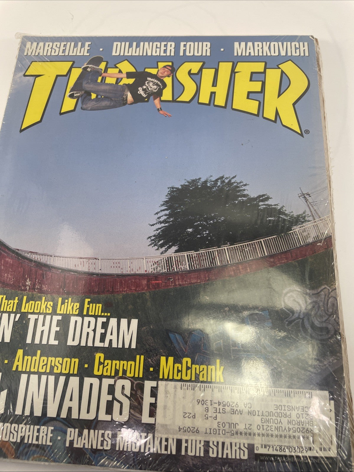 Thrasher Skateboard Magazine September 2002 - Marseille. Alan Peterson Cover