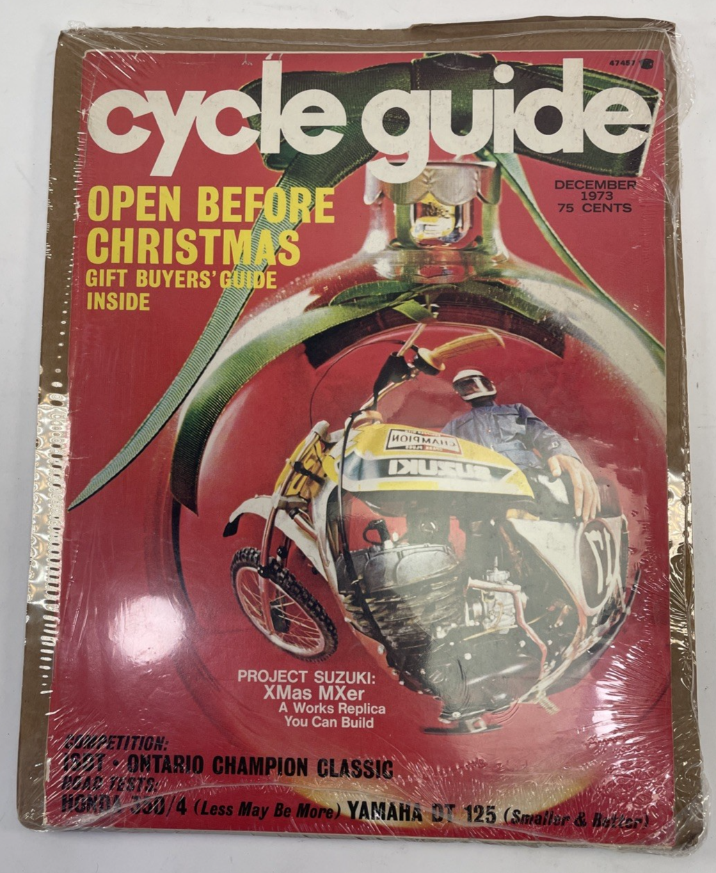 Vintage Cycle Guide December 1973 * Project Suzuki Cover, Honda 350 Yamaha DT125