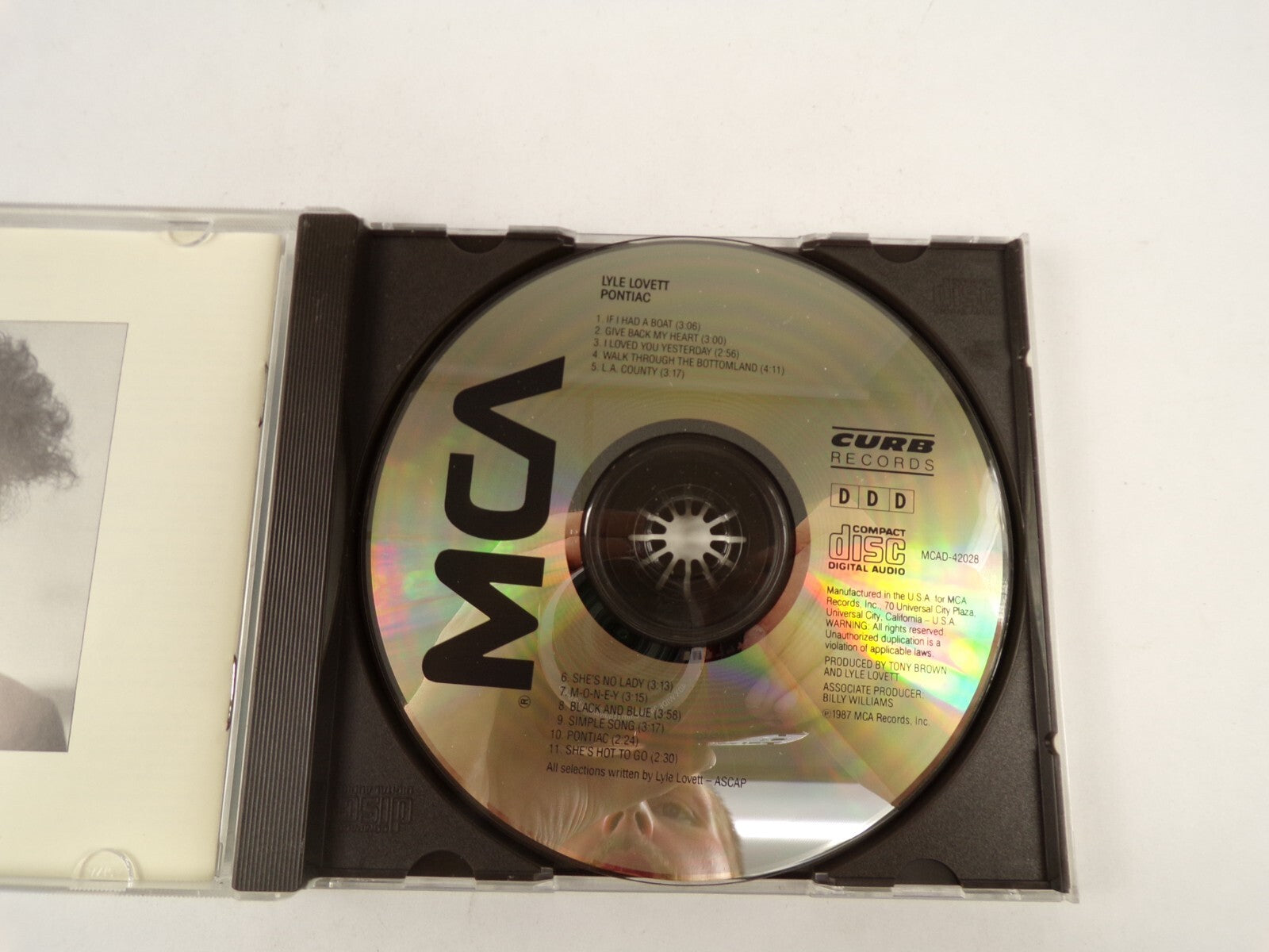 Lyle Lovett Pontiae Simple Song M-O-N-E-Y LA Country She's No Lady CD#46
