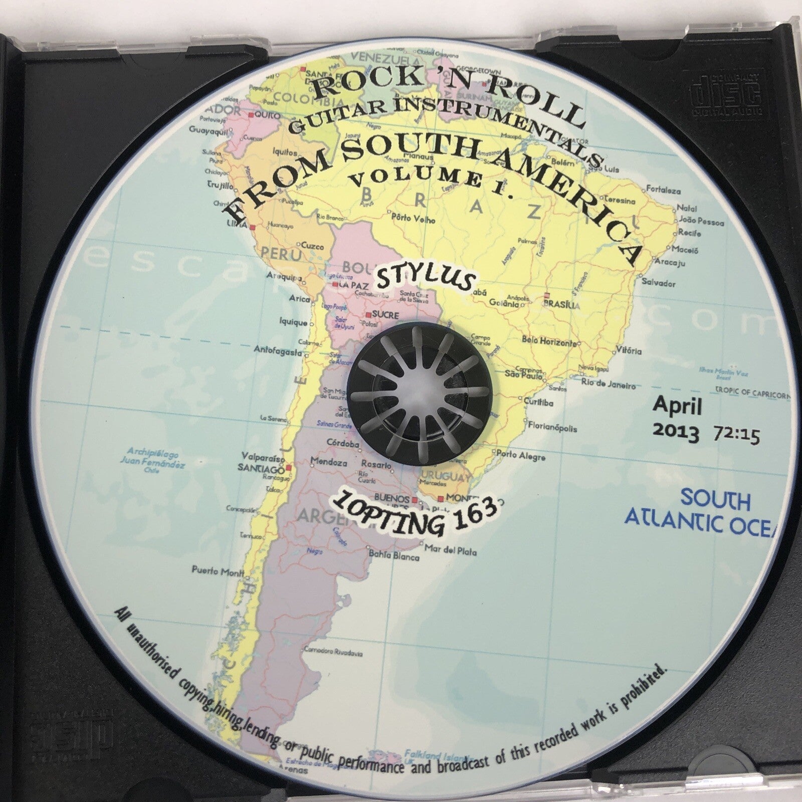 Rock n' Roll Guitar Instrumentals from South America Vol 1. CD Stylus 163  #32