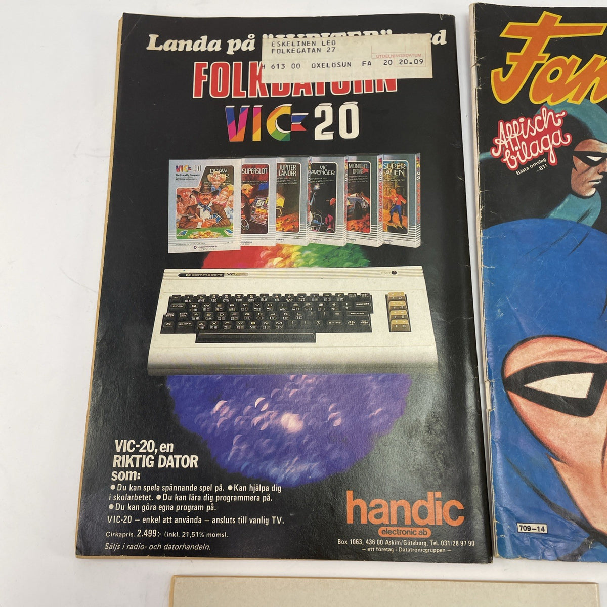 FANTOMEN Swedish Phantom Comic Book Assorted lot of 5 1982