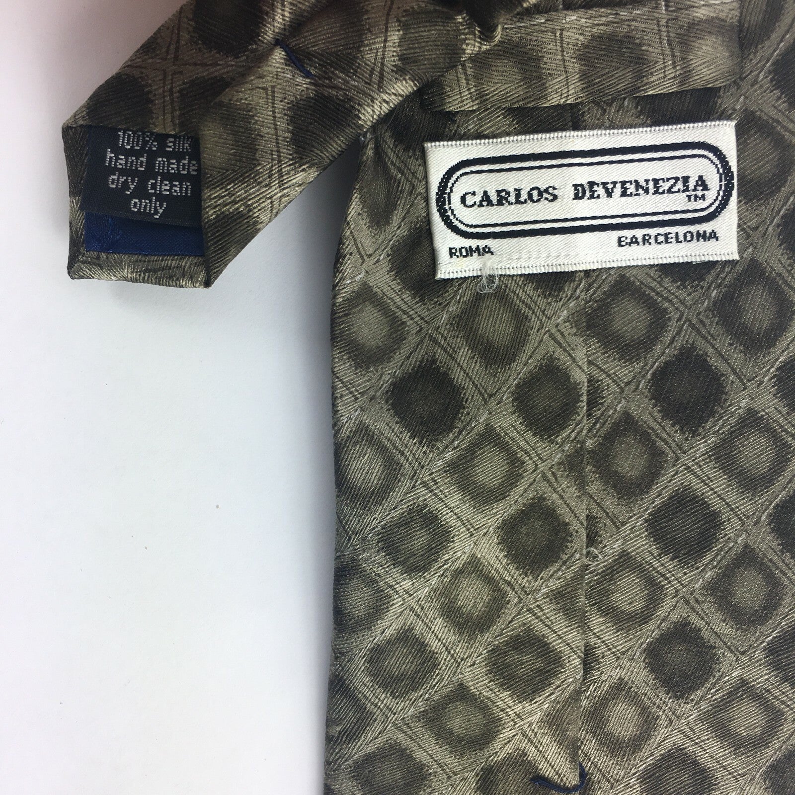 Genuine Carlos Devenezia Silk Handmade Stylish Formal/Casual Tie Multi Coloured