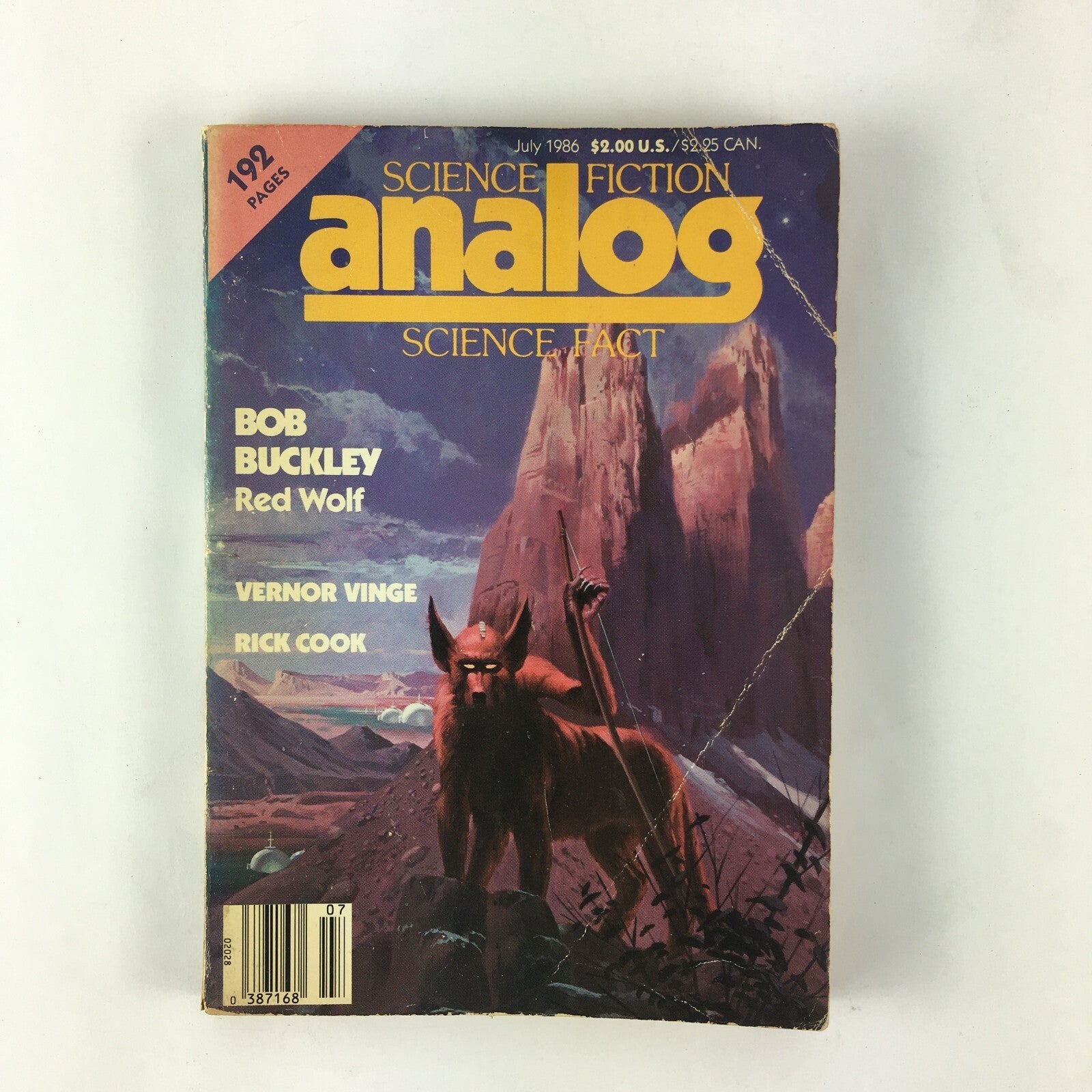 July 1986 Analog ScienceFiction Fact Magazine Bob Buckley Red Wolf Rick Cook