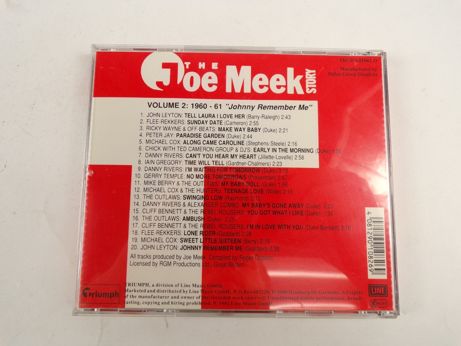 The Joe Meek Story Vol 2 Sunday Date Lone Rider Ambush Teenage Love CD#47