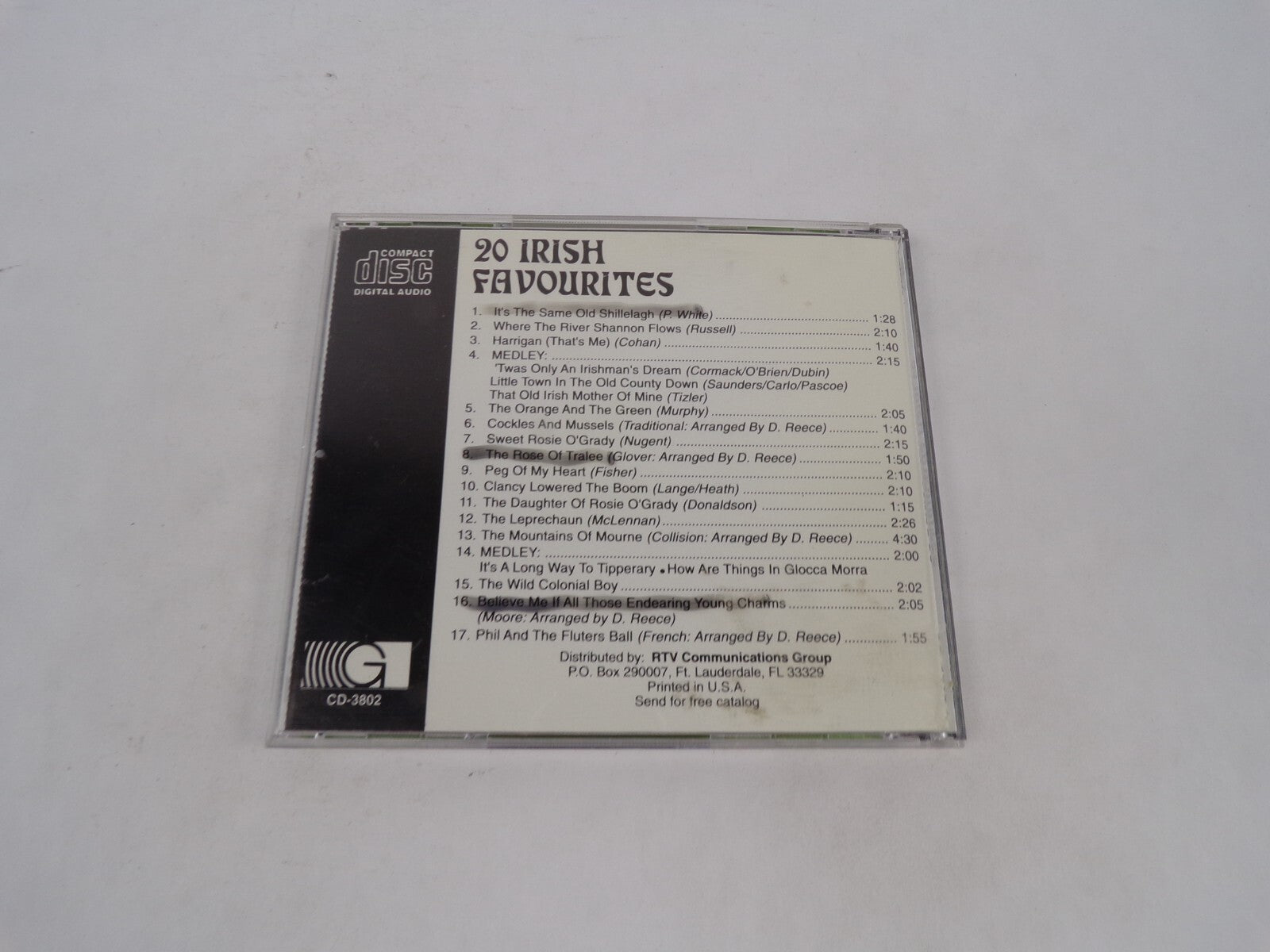 20 Irish Favourites Sing Along Including: The Orange & The Green Harrigan CD#70
