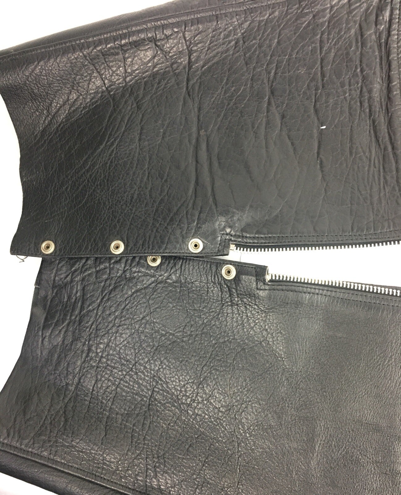 Barney's men's leather motorcycle chaps size XXL black biker riding gear protective legwear